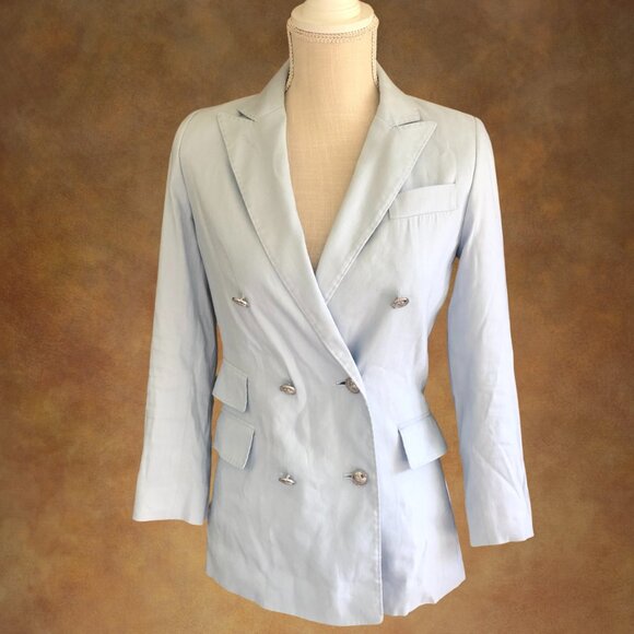 ANTONIO MELANI Jackets & Blazers - Antonio Melani Linen Blend Double Breasted Blazer 0